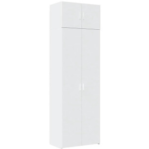 vidaXL - Opbergkast - 70x42,5x225 - cm - bewerkt - hout - wit