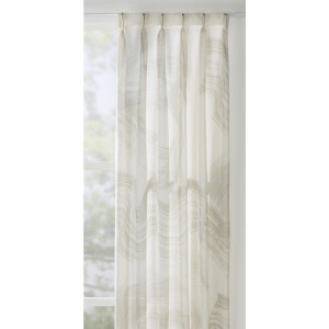 Leen Bakker - Inbetween Jolanda Beachwaves - Linnen - Polyester/Linnen/Gerecycled Kunststof - Wit - H300 Cm