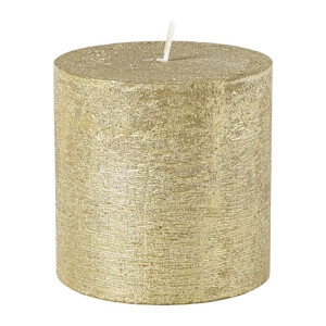 Kaars rustiek - goud - ø10x10 cm