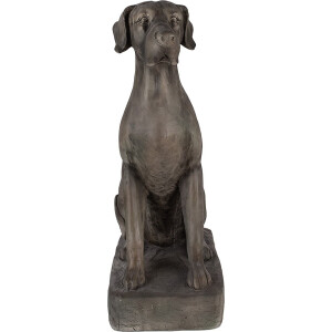 Clayre & Eef Beeld Hond 73 cm Grijs Magnesium (MGO)
