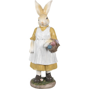 Clayre & Eef Beeld Konijn 38 cm Beige Geel Polyresin