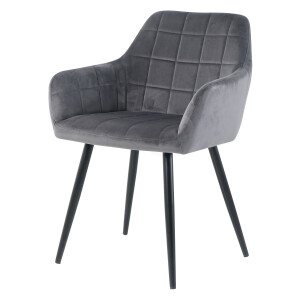 Artistiq Eetkamerstoel 'Tora' Velvet, kleur Antraciet