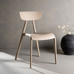 Nohr Eetkamerstoel 'Ziyad' Kunststof, kleur Beige