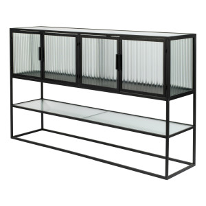 Dutchbone Dressoir 'Boli' Glas en metaal, 150cm