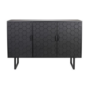 ZILT Dressoir 'Derrius' Dennenhout, 135cm, kleu zwart