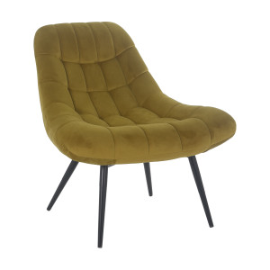 Artistiq Fauteuil 'Aris' Velvet, kleur Geel