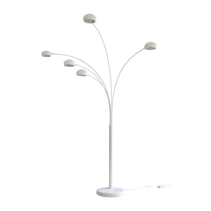 Artistiq Vloerlamp 'Gregor' 5-lamps, kleur Wit