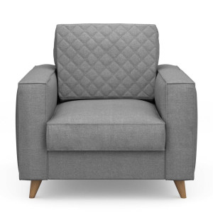 Fauteuil Kendall, Grey, Washed Cotton