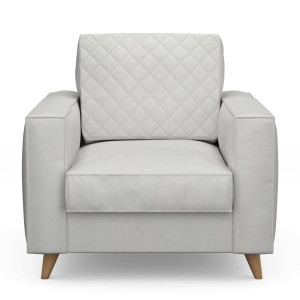 Fauteuil Kendall, Ash Grey, Washed Cotton