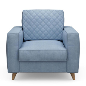 Fauteuil Kendall, Ice Blue, Washed Cotton