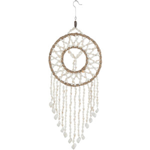 J-Line droomvanger Mandala - schelp - wit - small