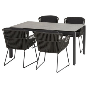 Taste by 4 Seasons Tuinset Vitali Goa 160 cm Antraciet