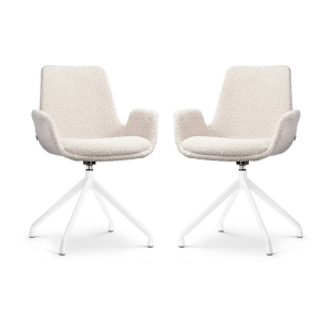Set van 2 eetkamerstoelen Nola-Eef bouclé draaibaar | Nolon