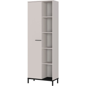 Hoge kantoorkast Pulsar Kasjmier - Breedte 64 cm - Hoogte 190 cm - Diepte 34 cm - Met planken - Met openslaande deuren