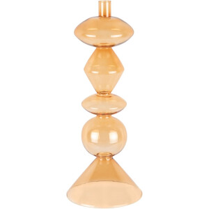 Present Time Kandelaar Totem - Geel - 16x16x41cm - Retro