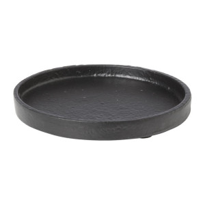 Plateau rond klein - zwart - ø10 cm