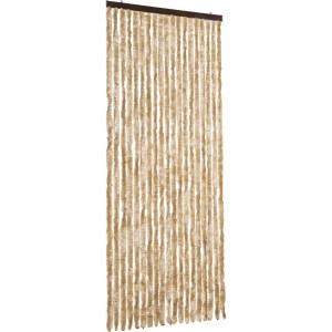 vidaXL - Vliegengordijn - 56x200 - cm - chenille - beige
