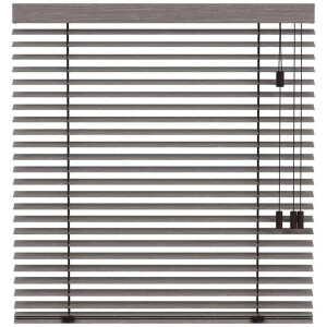 25% korting - Leen Bakker - Fenstr En Jaloezie Oslo 50mm - Bruin (20971) - Hout - Grijs - 120x10x10 Cm
