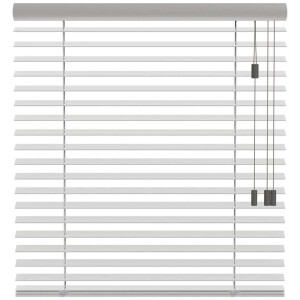 25% korting - Leen Bakker - Fenstr En Jaloezie New York 65mm - Licht (20017) - Hout - Grijs - 120x10x10 Cm