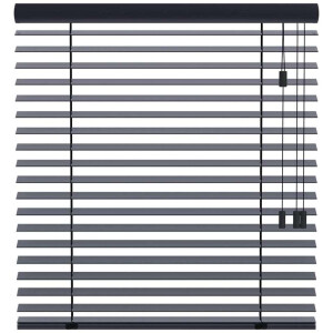 Leen Bakker - Fenstr En Jaloezie New York 65mm - Antraciet (20709) - Hout - Grijs - 120x10x10 Cm