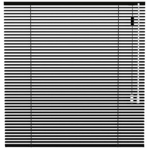 Leen Bakker - Fenstr Jaloezie 25mm Standaard Lak - (15026) - Aluminium - Zwart - 120x10x10 Cm