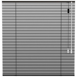 25% korting - Leen Bakker - Fenstr Jaloezie 25mm Standaard Lak - Donker (20518) - Aluminium - Grijs - 120x10x10 Cm