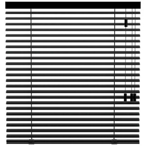 25% korting - Leen Bakker - Fenstr Jaloezie 50mm Standaard Lak - (15030) - Aluminium - Zwart - 120x10x10 Cm