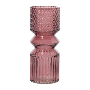 Vaas diabolo - roze - ø9.5x24.5 cm