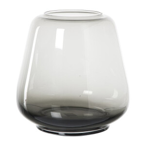 Vaas glas - grijs - ø21x21.5 cm