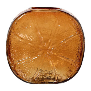Vaas sinaasappel glas - oranje - 21x10x20 cm