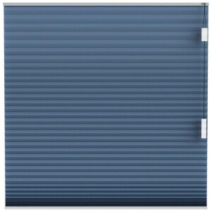 Leen Bakker - Fenstr Plisségordijn Montreal Dubbel 25mm Lichtdoorlatend - Donker (35507) - Polyester - Blauw - 120x10x10 Cm