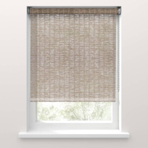 25% korting - Leen Bakker - Fenstr Rolgordijn Bali Transparant - Taupe (30041) - Polyester/Jute - Bruin - 120x10x10 Cm