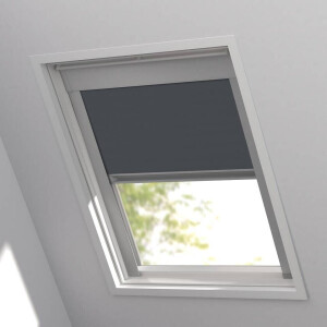 25% korting - Leen Bakker - Fenstr Dakraamrolgordijn Hamburg Verduisterend - Antraciet (20048) - Polyester - Grijs - 120x10x10 Cm