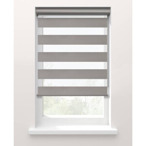 25% korting - Leen Bakker - Fenstr Duo Rolgordijn Nice Lichtdoorlatend - 20091 - Polyester - Grijs - 120x10x10 Cm