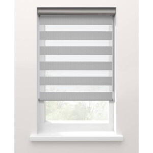25% korting - Leen Bakker - Fenstr Duo Rolgordijn Planos Lichtdoorlatend - (20065) - Polyester - Grijs - 120x10x10 Cm