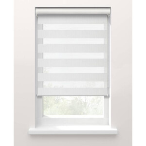 25% korting - Leen Bakker - Fenstr Duo Rolgordijn Planos Lichtdoorlatend - (10030) - Polyester - Wit - 120x10x10 Cm