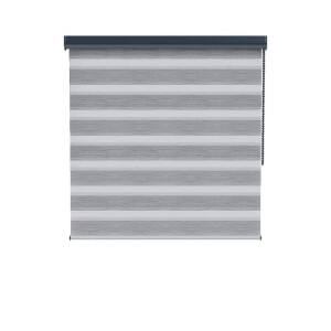 Leen Bakker - Fenstr Duo Rolgordijn Marseille Lichtdoorlatend - Antraciet (20707) - Polyester - Grijs - 120x10x10 Cm