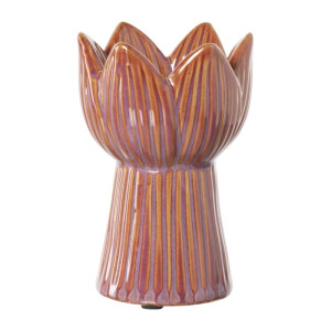 Waxinelichthouder tulp klein - roze - ø8x12 cm