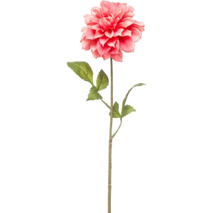 Emerald - Kunstbloem Dahlia 72cm koraal - Kunstplant voor binnen