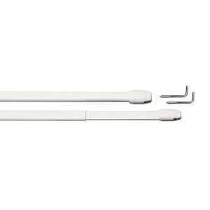 Leen Bakker - 2 Vitragestangen 60-90 Cm - 1070010 - Staal - Wit