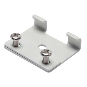 Leen Bakker - Klemmen Voor Wandsteun 2 Stuks Plus Rail - Metaal - Wit