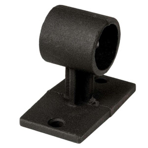 Leen Bakker - 1 Steun Wand/Plafond Mat Ø28mm - Metaal - Zwart