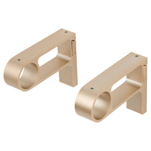 Leen Bakker - Wandsteun Gordijnroede Hooked - Rosé Goud - Ø28mm - S/2 (2016355) - Metaal - Goudkleurig#Roze