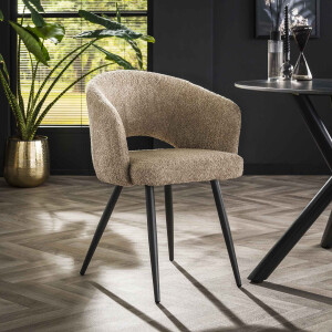Sohome Eetkamerstoel 'Aiden' Bouclé, kleur Zand