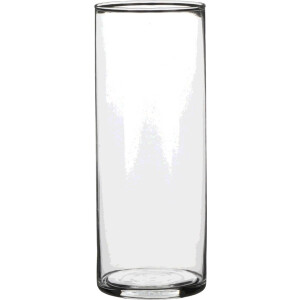 Mica Decorations Vaas - cilinder - helder glas - D9 x H24 cm - Bloemenvaas