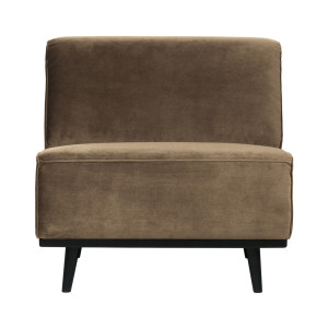 BePureHome Bank 'Statement' 1-zits Element, Velvet, kleur Taupe