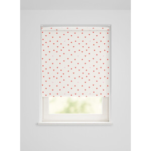 HEMA HEMA Rolgordijn Verduisterend Hartje Ecru-rood (rood)