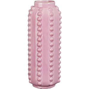 Mica Decorations Bloemenvaas - boaz - gebobbeld - roze - 30 x 11 cm - boeketvaas