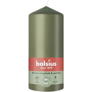 Bolsius Stompkaars 130/68 Fresh Olive (1 stuk)