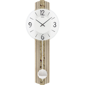 AMS wandklok met slinger Quartz uurwerk 7489